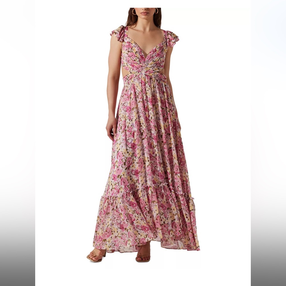 ASTR the Label Primrose Floral Strappy Back Maxi Dress